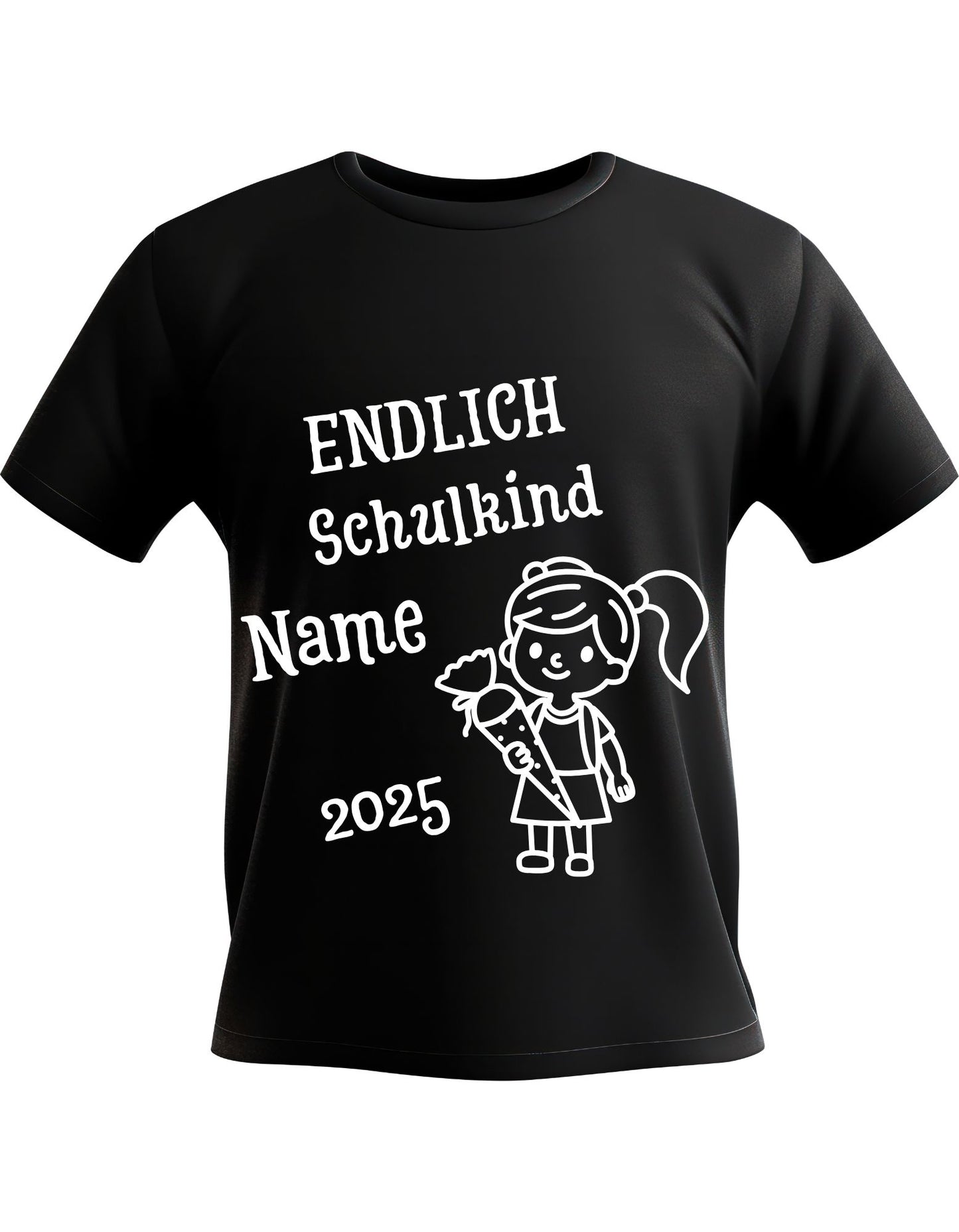 T-Shirt Schwarz "Schulkind"