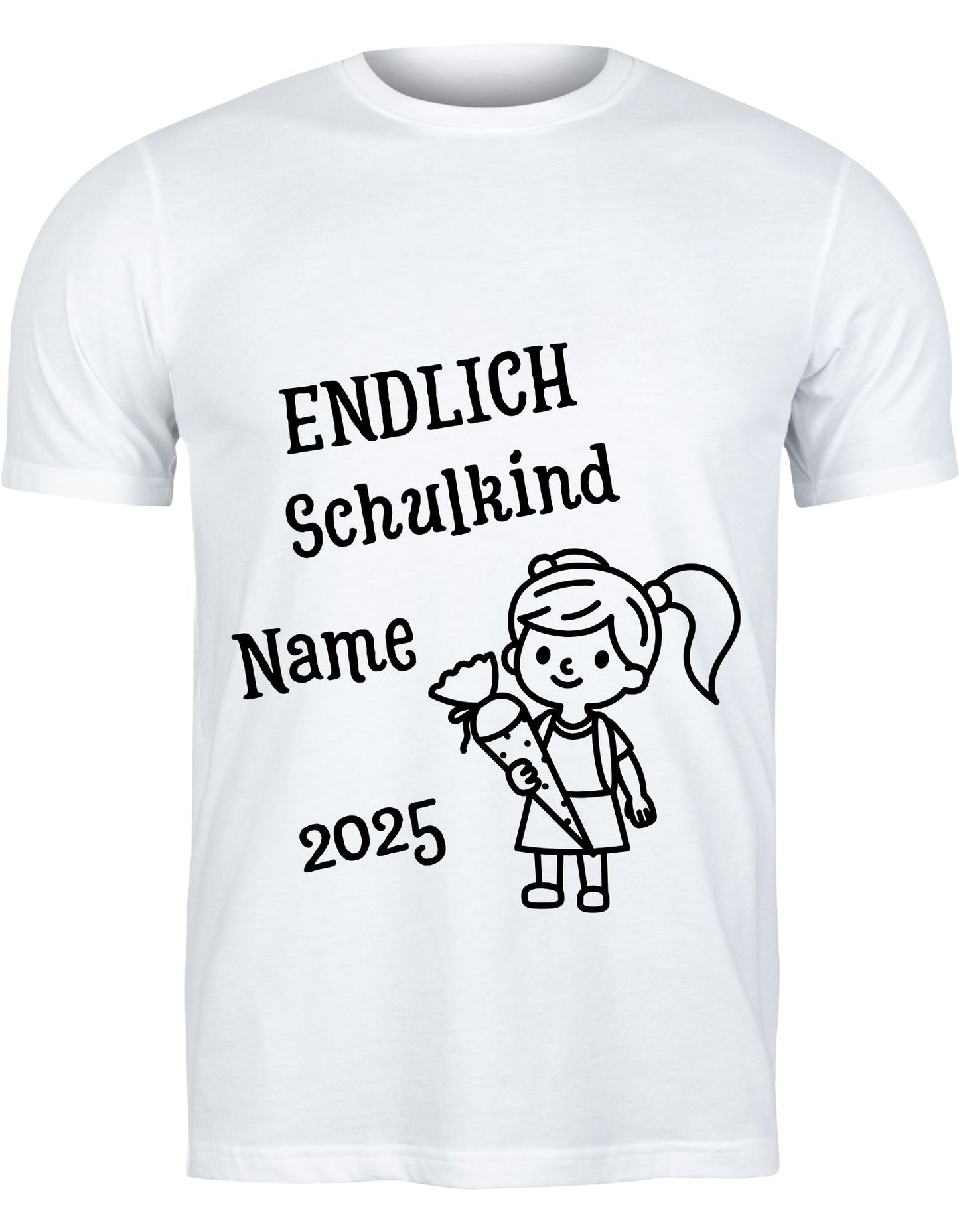 T-Shirt Weiß "Schulkind"