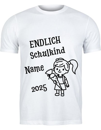 T-Shirt Weiß "Schulkind"
