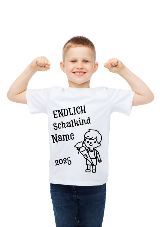 T-Shirt Weiß "Schulkind"