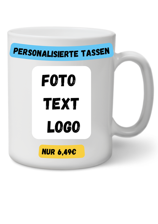 Personalisierte Tasse Foto/Text/Logo