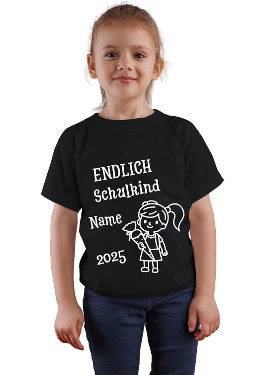 T-Shirt Schwarz "Schulkind"